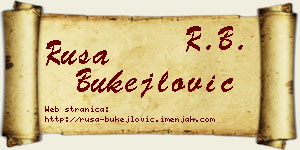 Rusa Bukejlović vizit kartica